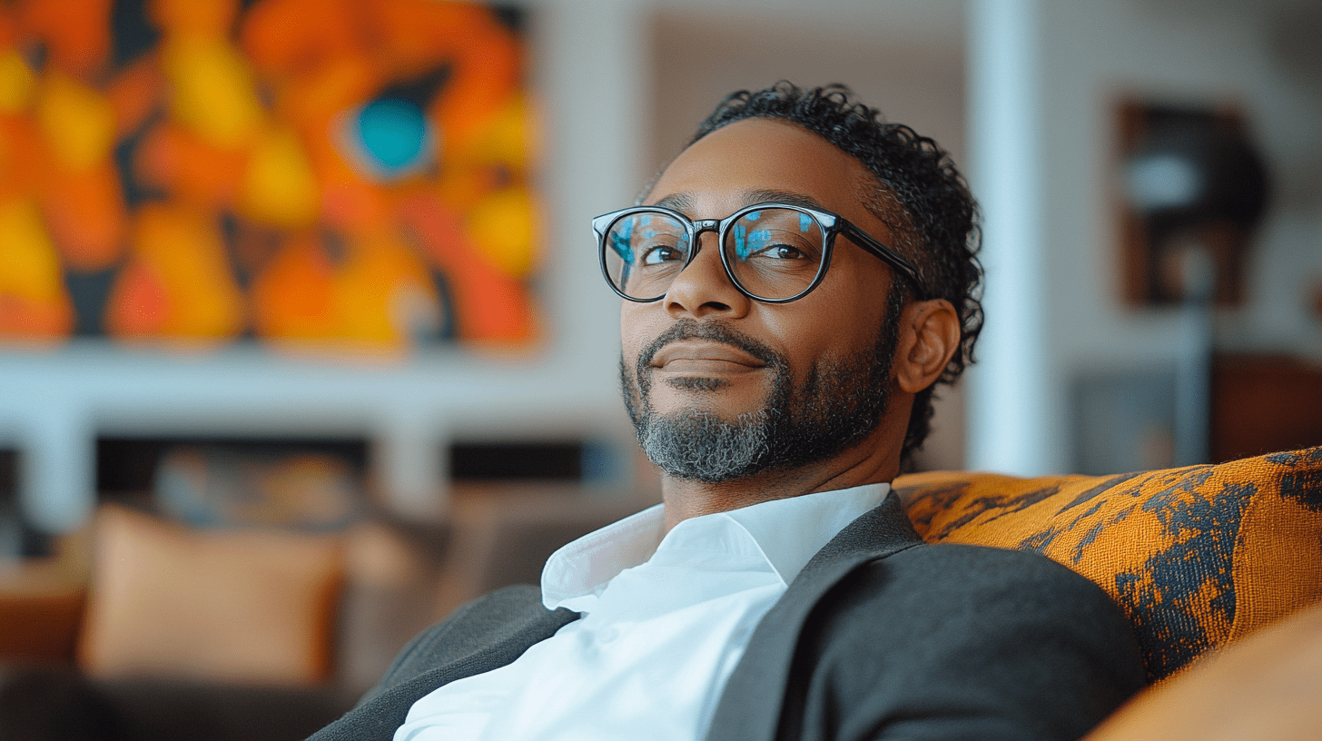 Man sitting in a luxury setting